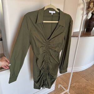 Ruched Structured Mini Dress